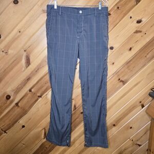 Bonobos Mens Plaid‎ Golf Pants Zip Hem Blue Red 32x31